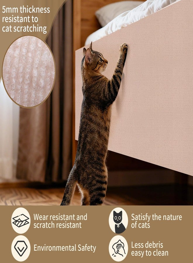 Dyale 78.7"x15.8" Cat Scratch Mat,Adhesive Cat Scratch Pad for Furniture,DIY Cats Scratch Furniture Protector for Furniture,Sofa,Couch,Covering Cat Scratching Post Replacement Pads,Light Khaki - Image 4